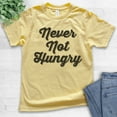 thumbnail image 2 of Kids Never Not Hungry T-shirt, Youth Kids Boy Girl T-Shirt, Food Shirt, Foodie Shirt, Yellow, Large, 2 of 4