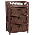 thumbnail image 1 of Household Essentials ML-7000 Paper Rope 3 Drawer Chest-Stained, 1 of 2