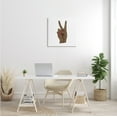 thumbnail image 2 of Stupell Industries African American Woman's Hand Peace Sign Pink Nails, 24 x 24, Designed by Lanie Loreth, 2 of 5