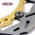 thumbnail image 4 of Arashi Oversize Front Brake Disc Rotors for BMW R1200GS R 1200 GS ADVENTURE 2013 - 2018 R1200GS ABS 2014 - 2018 / R1250GS R 1250 GS ADV 2019 - 2022 Motorcycle Accessories Gold, 4 of 5