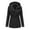 Black, variant on Levmjia Womens Solid Rain Jacket Plus Size Trendy Lightweight Outdoor Jackets Hooded Raincoat Windproof