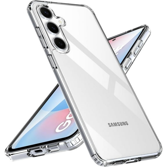 Entronix Clear Case Designed for Galaxy S24 FE, [Yellow Resistant] Slim Fit Transparent Phone Case Cover