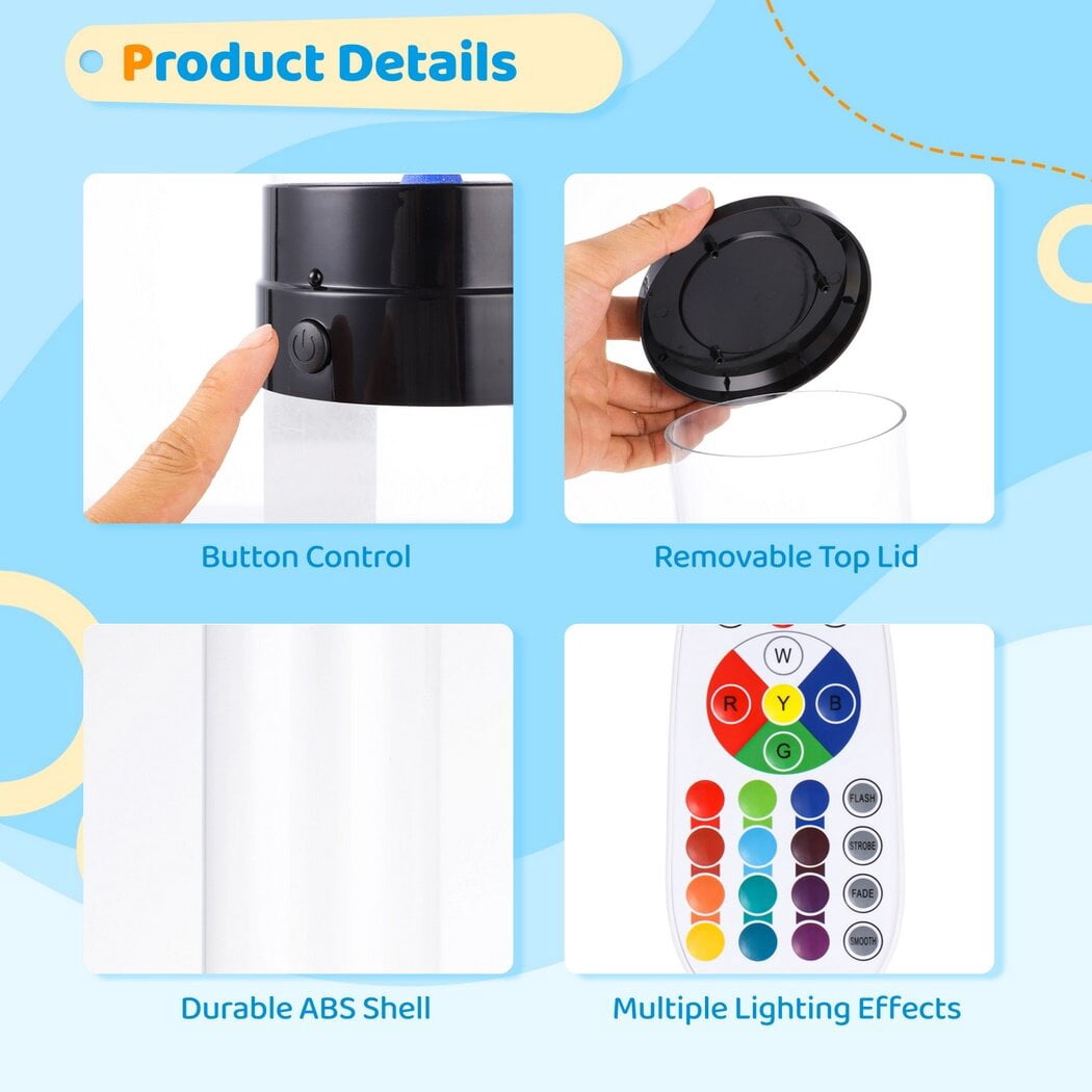 Artificial Fish Aquarium Lamp Night Light, LED Bubble Fish Aquarium Lamp for Home Office Decor, USB Powered Mini Bubble Lamp with Remote Control