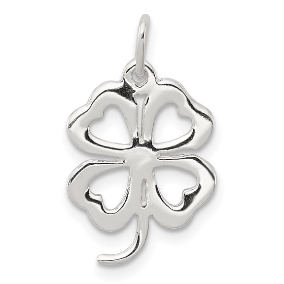 Auriga Fine Jewelry 925 Sterling Silver 4-Leaf Clover Charm Pendant for Women (L -19mm, W -13mm)