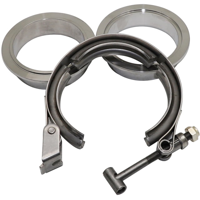 Abrazadera de Banda en V de Liberación Rápida de Acero Inoxidable 304 para Coche de 5 Pulgadas, Kit de Abrazadera de Banda en V para Tubo de Escape Turbo, Macho-Hembra