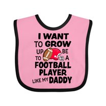 Inktastic I Want to Grow Up to Be a Football Player Like My Daddy Boys or Girls Baby Bib