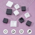 thumbnail image 6 of 20Pcs 3 Sizes Square End Caps Plastic Plug 30mm/ 38mm/ 40mm Insert Tubing Black White Post End Cap Glide Insert Furniture Finishing Plug for Steel Pipe Cover Tables Desks Chairs Foot Mixed Color, 6 of 7