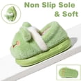 thumbnail image 4 of Drecage Toddler Kids Cute Frog Slippers Boys Girls Winter Warm Fuzzy Bedroom House Shoes, 4 of 5