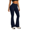 thumbnail image 2 of Gealkoca Yoga Pants Women High Waist Workout Bootcut Flare Leggings with Pockets Tummy Control Stretch Flared Leg Dress Pants for Office Yoga Travel, 2 of 5