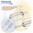 thumbnail image 5 of ABCISI Mixmaster Replacement Beaters Mixer Attachments Compatible with Older Vintage Sunbeam Mixmaster 1-8B,1-9AU,100-86659,7-01-10D Working on Sunbeam Mixer Replacement Parts, 5 of 7