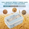 thumbnail image 2 of Bento Box para adultos con 3 compartimentos, fiambrera de 1500 ml para niños con cuchara y tenedor, a prueba de fugas, apto para microondas y lavavajillas, caja de comida sin BPA con asa, 2 of 7