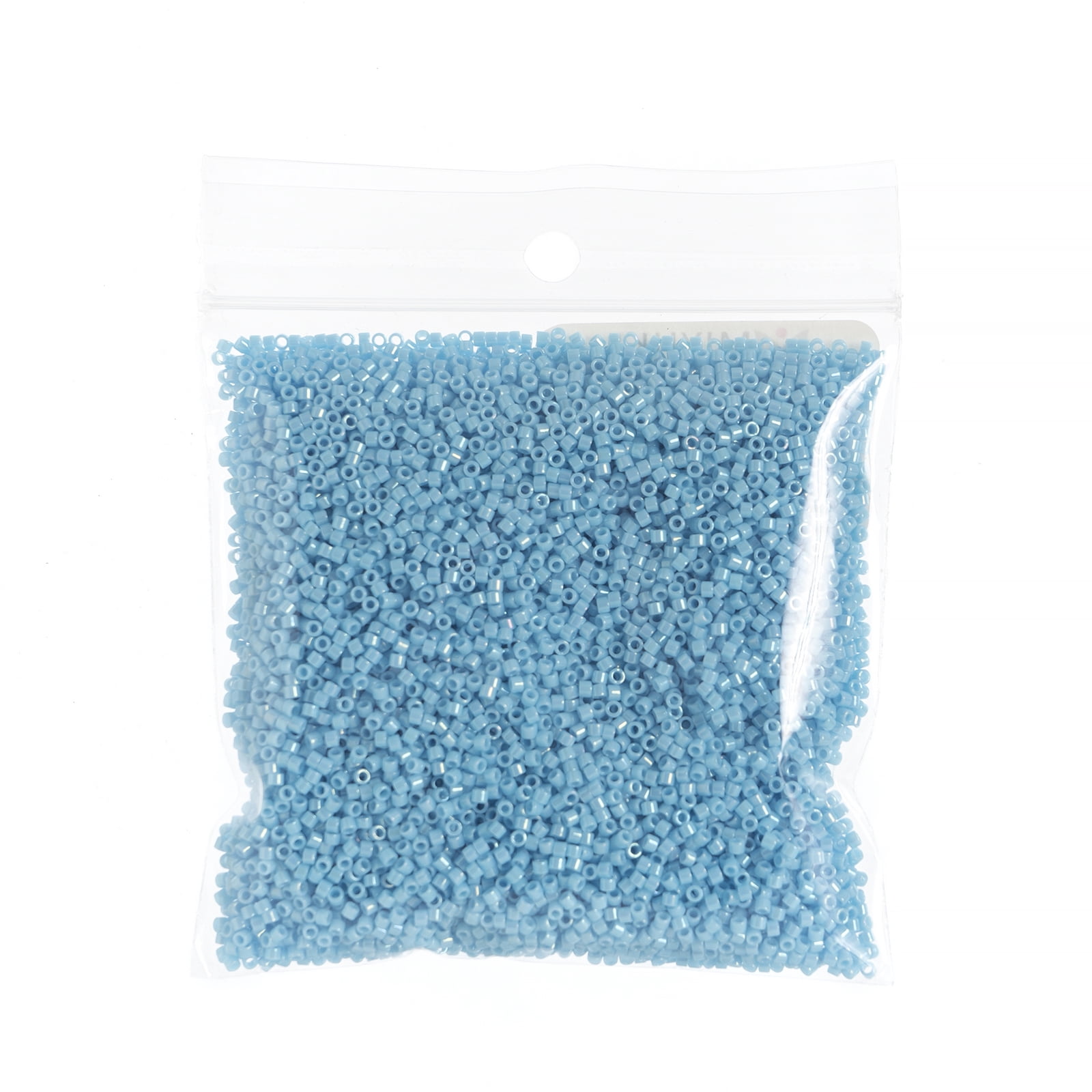 Miyuki Delica 11/0 - Light Blue Opaque AB DB0215 - 50gms Bag of Japanese Glass Beads