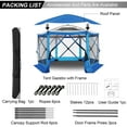 thumbnail image 5 of COBIZI Pop Up Gazebo Starry Sky Screen Tent Screen House with a mesh top for Camping, 12x12 Screen Room with Mosquito Netting, Hub Tent Instant Screened Canopy with Carrying Bag, Blue, 5 of 13
