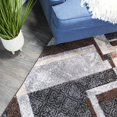 thumbnail image 4 of Natural Geo Jasmine Modern Diamond Abstract Black/Brown Area Rug, 4 of 6