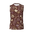 thumbnail image 6 of Lsque Coffee and Flowers Print Men's Cotton Blend Sleeveless Muscle Shirts (S-3XL)- Moisture Wicking, Odor Protection, UPF 30+,Small, 6 of 8
