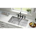 thumbnail image 3 of Kingston Brass GKDD332294LD Quebec 33-Inch Stainless Steel Double Bowl Dual Mount Kitchen Sink with Drain in Brushed, 3 of 6