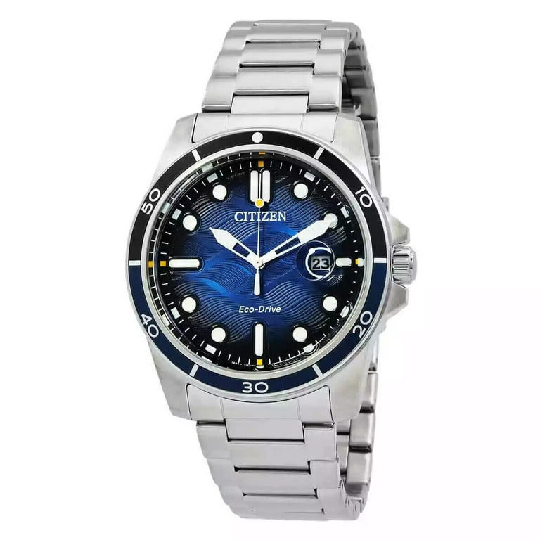 Citizen Men's Eco-Drive Blue Dial Watch - AW1810-85L - Walmart.com