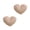 Pink, variant on 2Pcs Multifunctional Faux Furs Throw Pillow Ribbed Heart Design Furry Cushion for Sofa Lumbar and Romantics Deco