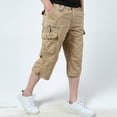 thumbnail image 4 of Dream Lifestyle Pants Solid Color Multi Pockets Male Drawstring Straight Shorts for Daily Wear, 4 of 8