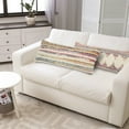 thumbnail image 2 of Ox Bay Nomad 14" x 36" Ivory/Rainbow Chevron Striped Cotton Adult Decorative Lumbar Throw Pillow Cover, 2 of 9