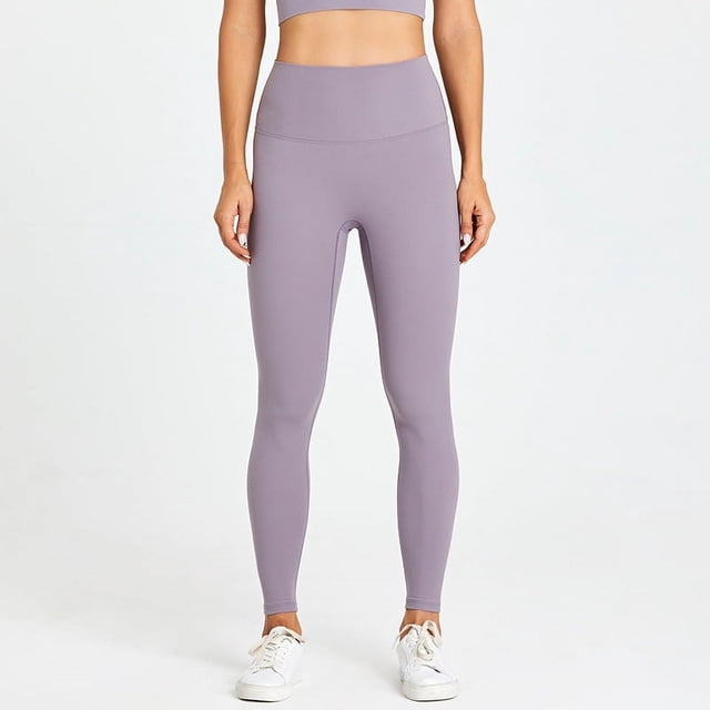 Pantalones de yoga desnudos para mujer, línea No Embarrassment, cintura alta, levantamiento de cadera, leggings ajustados, pantalones deportivos de fitness