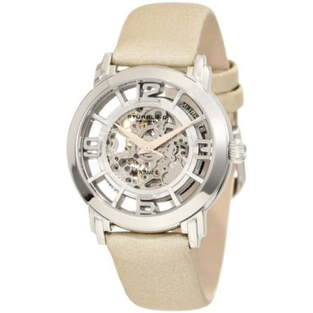 Stuhrling 156 121S2 Women's Winchester Automatic Skeleton Beige Leather Watch