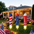 thumbnail image 2 of 4th of July Decorations,3 Pcs Firework Stakes with Red White Blue Decor for Garden Lawn Party, 2 of 7