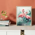 thumbnail image 3 of Nawypu Stupell Home Décor Flamingo Duo Watercolor Texture Stretched Canvas Wall Art, Proudly, 3 of 4
