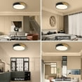 thumbnail image 2 of Plafones LED negros, plafones de madera modernos, plafones de montaje empotrado redondos de 18 W para dormitorio, cocina, sala de estar, comedor, pasillo, oficina, Ø30 cm 5 cm, luz natural, 3000 K [Clase de eficiencia energética A++] B esquí esquí Gafas de esquí, 2 of 5