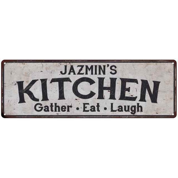 JAZMIN's Kitchen Gift Rustic Chic Decor Gift 6x18 Sign 206180051424