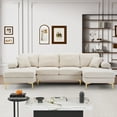 thumbnail image 2 of Rophefx Large Chenille Fabric U-Shape Sectional Sofa, 2 of 8