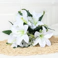 thumbnail image 2 of EUDIDV Home Decor Items Simulation Lilies Silk Flower Bouquet Indoor Decorative Flowers For Living Room Table Decoration Flower Arrangement Decorative Accessories, 2 of 5