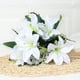 thumbnail image 1 of Ramo de flores de lirio de seda - arreglo floral artificial de 35 cm para decoración del hogar, azul, rojo, amarillo, blanco rosa, una pieza, 1 of 5