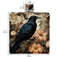 thumbnail image 2 of Crow Canvas Beach Blanket - Picnic Mat Outdoor Waterproof Sand Proof Large Portable Camping Rug Foldable with Corner Pockets and Stakes for Travel Hiking Grass Park Vacation 80" x 60", 2 of 6