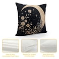 thumbnail image 4 of COMIO  Abstract Boho Gold Moon Stars Flowers Decorative Pillowcase Throw Pillow Cover, Modern Art Crescent Moon Sky for Sofa Bed Room Home Bohemia Decor Pillow Case, 4 of 5