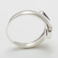 thumbnail image 3 of LBG British Made 925 Sterling Silver Natural Amethyst Womens Band Ring - 33 size options - Size 9, 3 of 6
