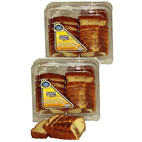 Hill & Valley Sugar Free Sliced Creme Cake | Cinnamon Swirl | 16 Oz | Pack