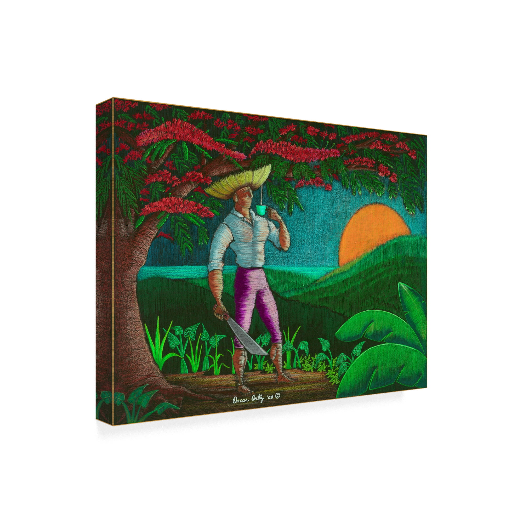 Trademark Fine Art 'Machete Man' Canvas Art by Oscar Ortiz