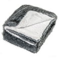 thumbnail image 1 of Costway Fluffy Faux Fur Throw Blanket 740GSM Soft Fuzzy Luxury Faux Wolf Fur Blanket, 1 of 10