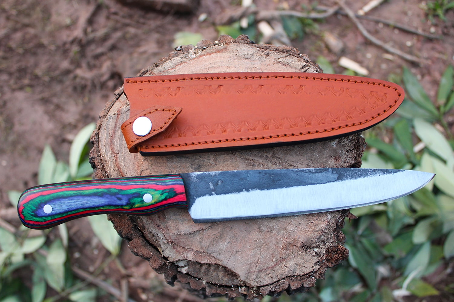 Almazan® Custom Handmade Chef Knife For Professional Chefs, Home Chefs, Outdoor Cooking, And Preparing Meals With Precision