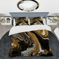 thumbnail image 2 of Designart "Marbled Dreamscape Gold and Black II" Modern Geometric Bedding Covert Set - Abstract Geometric Gold Abstract Bed Set With 2 Shams, 2 of 6