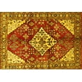 thumbnail image 1 of Ahgly Company Machine Washable Indoor Rectangle Medallion Yellow Traditional Area Rugs, 8' x 10', 1 of 4