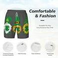 thumbnail image 5 of Balery Spring St Patrick’S Day Irish Gnomes Mens Swim Trunks Swim Shorts for Men Quick Dry Inseam Beach Shorts with Compression Liner Pocket-Large, 5 of 9