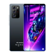 Leeten 5.5-inch Note30 Mini Smart Phone Face Recognition Fingerprint Unlock 6+128GB Smartphone,Black