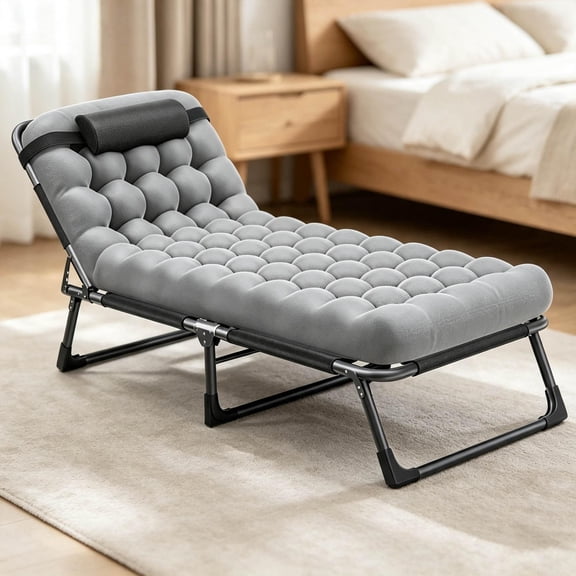 Turcyy Folding Recliner Chair, Reinforced Metal Connector Frame for Living Room, Office And Backyard Leisure Activities