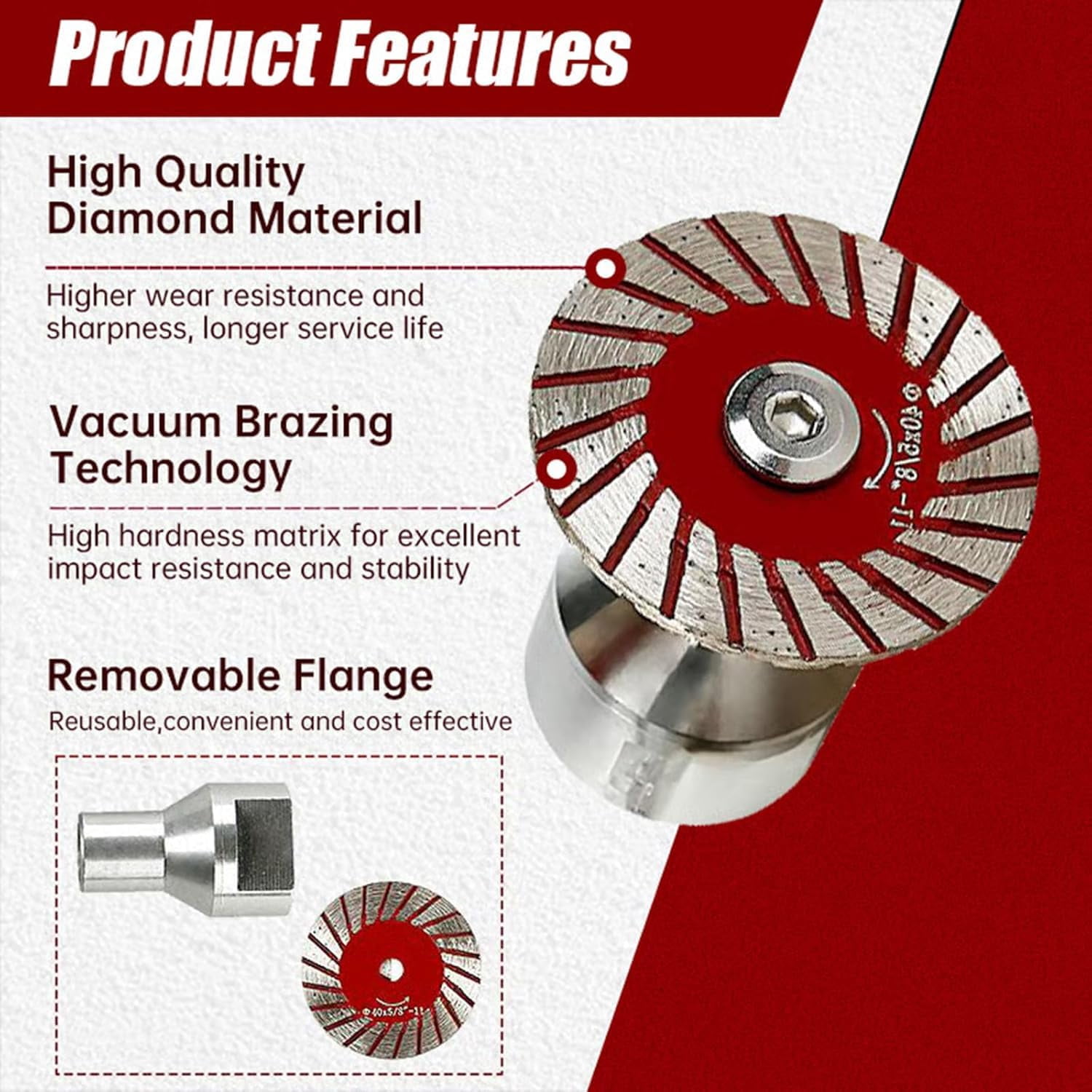 1.57 Diamond Saw Blades Set - Precision Stone Cutting Made Easy, 3pcs/5pcs 1.57 40mm Diamond Saw Blades for Granite, Marble, Sandstone, Multi-Functional Mini Diamond Cutting Blade Set
