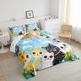 thumbnail image 2 of Castle Fairy Kawaii Dogs 2pcs Bedding Comforter Set,Chic Flower Twin Comforter Sets,Floral Animal Breathable Bedding Set,Ultra Soft Cartoon Home Decor,Reversible, 2 of 8