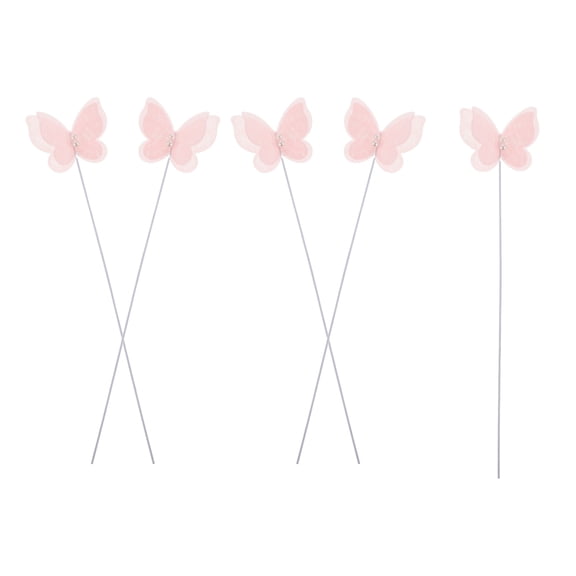 ELAYARD 15Pcs Pink Butterfly Cupcake Toppers for Elegant Cake and Dessert Decoration