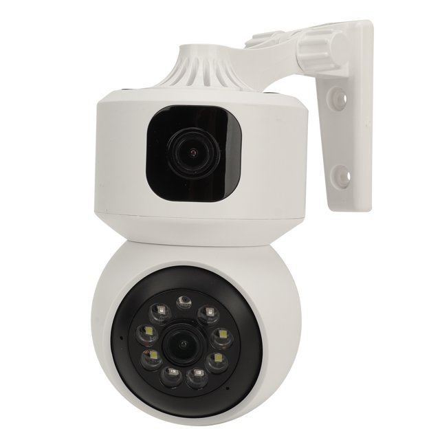 Cámara de seguridad de doble lente ANGGREK para el hogar con visión nocturna