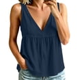 thumbnail image 5 of Sheghy Womens Tank Tops 100%Cotton Women's Solid-Color Sleeveless V-Neck Casual Cotton-Linen Top, 5 of 7